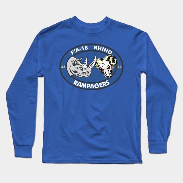 VFA-83 Rampagers - F/A-18 Long Sleeve T-Shirt by MBK